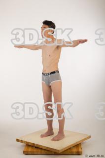 Whole body modeling t pose of Sidney in underwear 0002